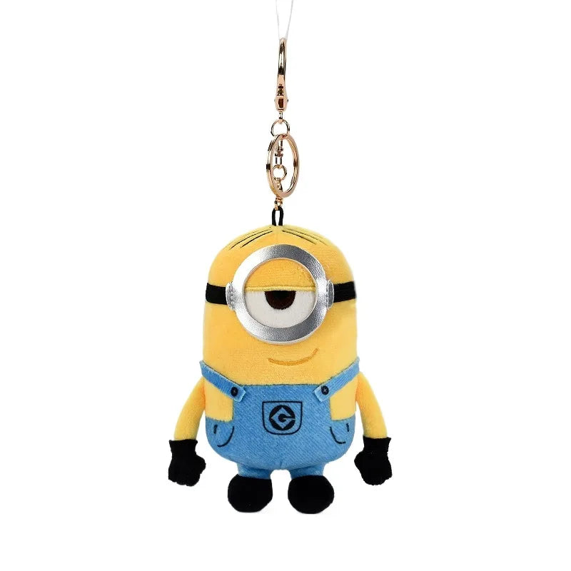 Cartoon Anime Minions Plush Keychain – Stuffed Animal Bag Hanging Toy, Perfect Gift for Kids