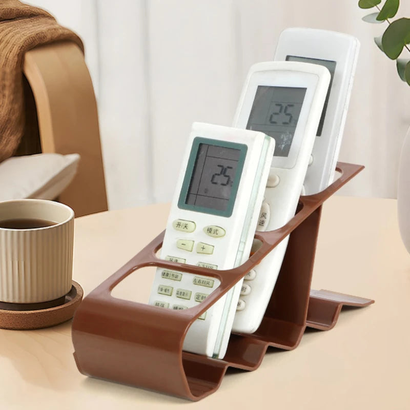 Remote Control Organizer Rack – Compact Storage with Compartments & Anti-Slip Base for TV Remotes and Mobile Devices