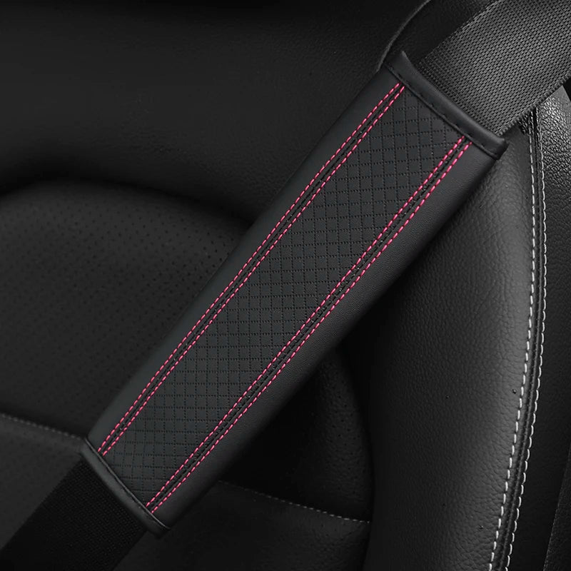 PU Leather Seat Belt Shoulder Cover - Breathable Safety Belt Padding for Car Accessories - Auto Interior Protection
