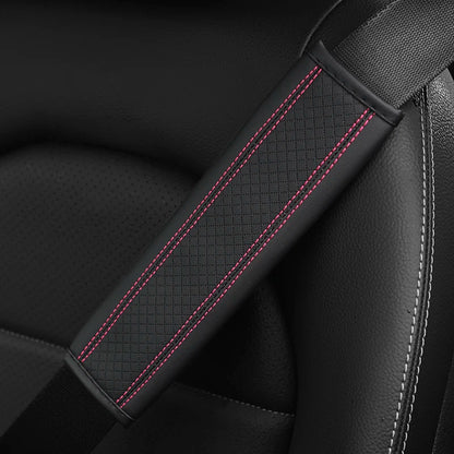 PU Leather Seat Belt Shoulder Cover - Breathable Safety Belt Padding for Car Accessories - Auto Interior Protection