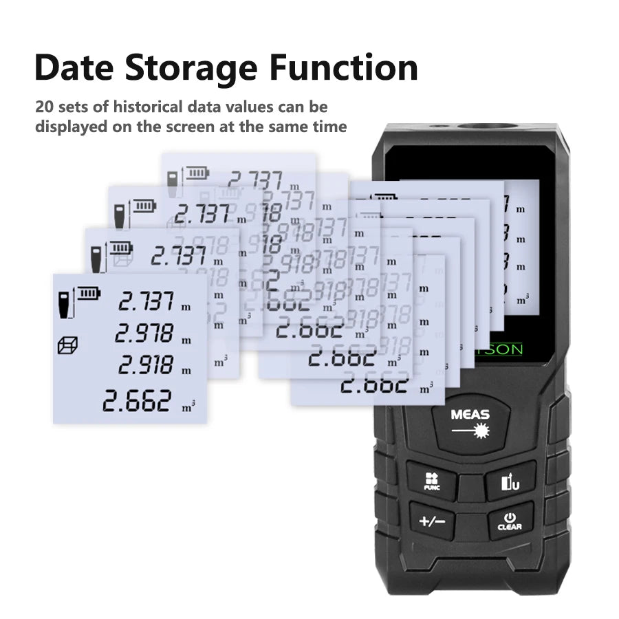 HAUPTSON 70/100M Laser Distance Meter – Digital Rangefinder Tape for Building & Construction