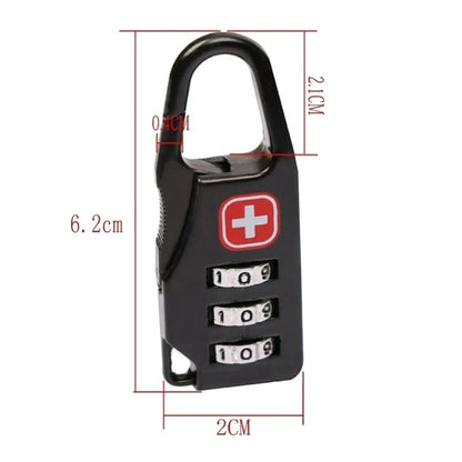 1-5PCS Portable Alloy Lock Padlock | Outdoor Travel Luggage, Zipper, Backpack & Handbag Anti-Theft Combination Code Lock
