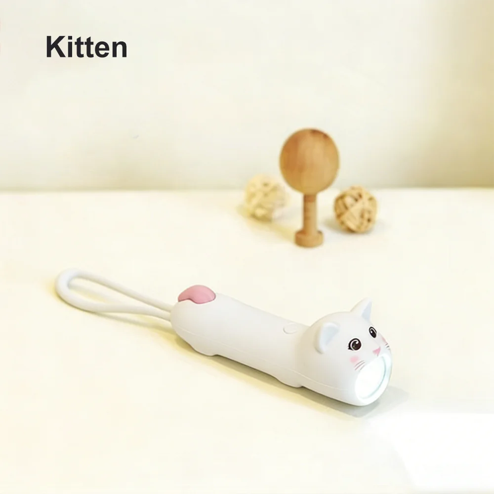 GGbingo Cute Silicone LED Flashlight – USB Rechargeable Bear and Rabbit Torch for Kids, Home, and Outdoor Use