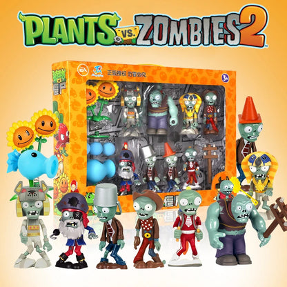 Plants vs Zombies 2 Giant Zombie Toy Set – Ice Pea & Jetpack Zombie Silicone Figures for Boys Gift
