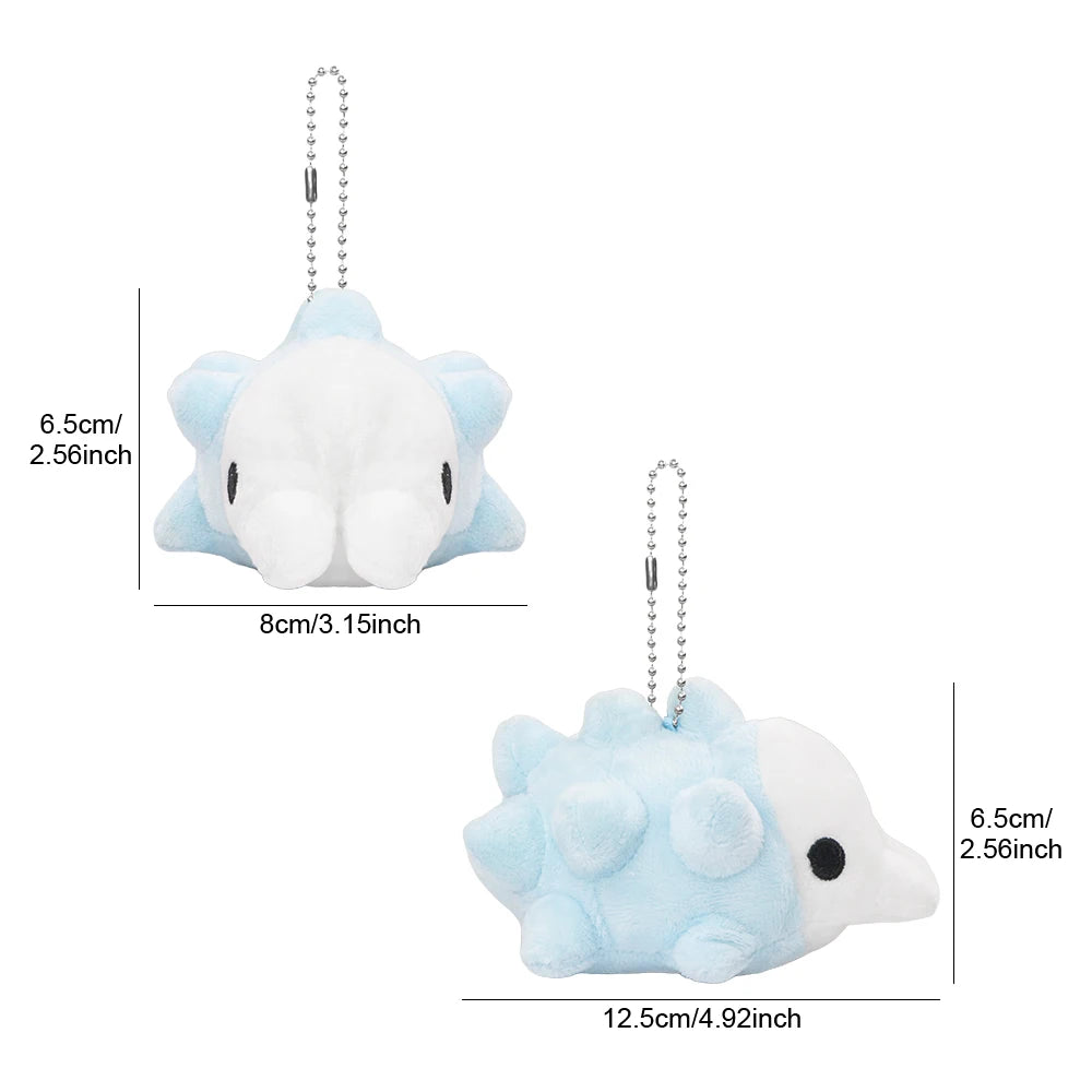 Snom Sea Cartoon Plush Doll - Cute Pyukumuku Sea Urchin Plush Keychain & Kawaii Birthday Gift