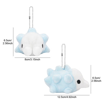 Snom Sea Cartoon Plush Doll - Cute Pyukumuku Sea Urchin Plush Keychain & Kawaii Birthday Gift