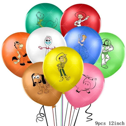 Disney Toy Story Buzz Lightyear Birthday Party Decoration Set – Foil & Latex Balloons, Happy Birthday Banner & Cake Topper for Kids Boys Hero Theme Party