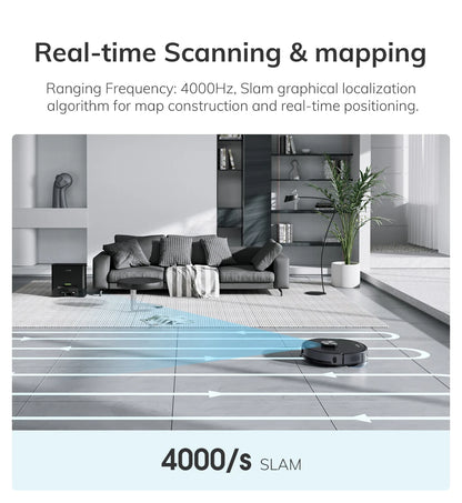 ILIFE T20S LDS Robot Vacuum Cleaner – 5000Pa, Auto Empty Dock, 60-Day Hands-Off Cleaning, Wet/Dry Sweeping & Mopping