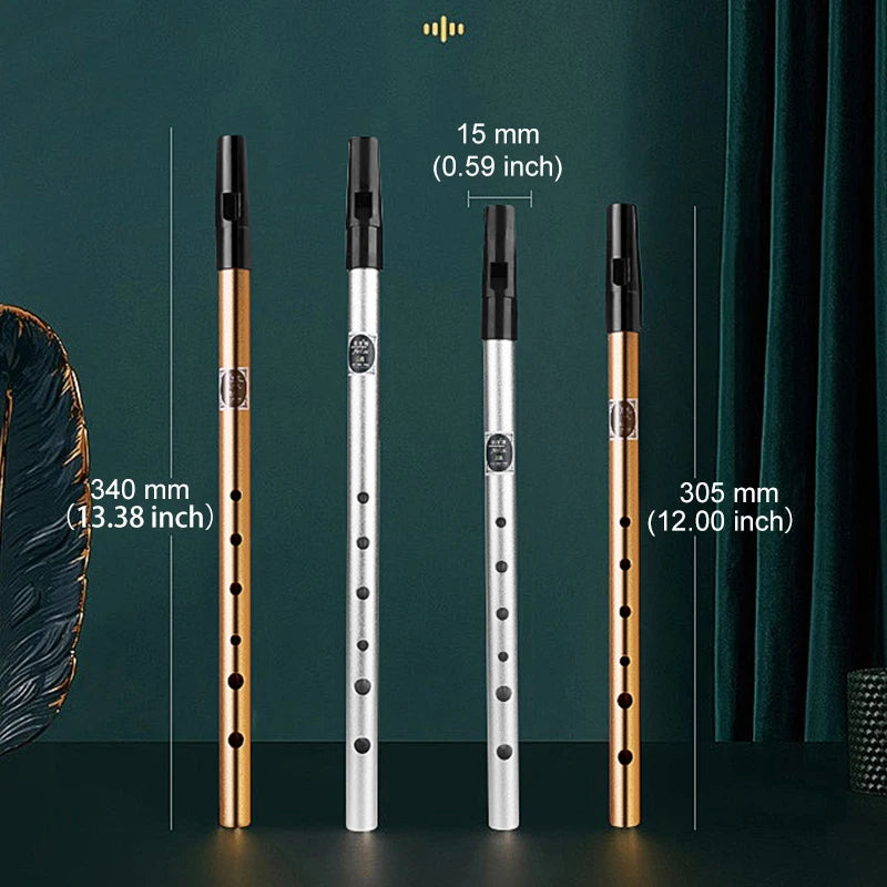 Irish Tin Whistle – Key of C/D Penny Whistle, Easy-to-Learn Classical Instrument for Beginners