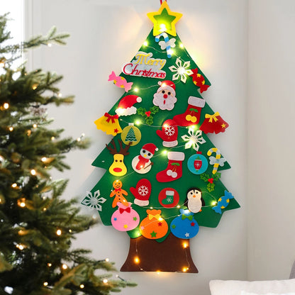 DIY Felt Christmas Tree Decoration – Xmas Ornament for Home Navidad Noel 2025 Santa Claus Kids Gift