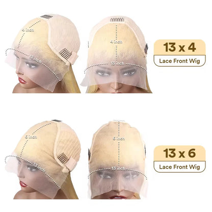 613 Honey Blonde Body Wave HD Lace Front Wig – 13x6 Transparent Glueless Human Hair Wig, 13x4 Lace Frontal, 180 Density
