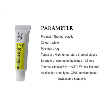 1/3/5pcs Thermal Paste Conductive Adhesive – Heatsink Glue for Chip, VGA, RAM, LED, IC Cooler & Radiator Cooling