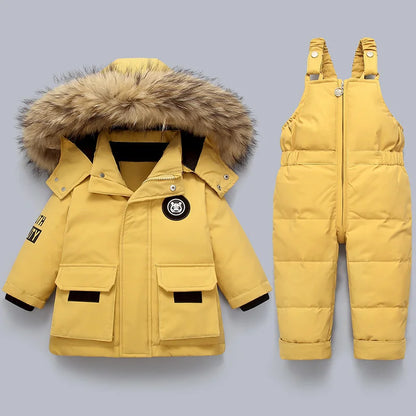 Children’s Winter Clothing Set – Baby Down Jacket Parka & Thick Snowsuit for Boys and Girls