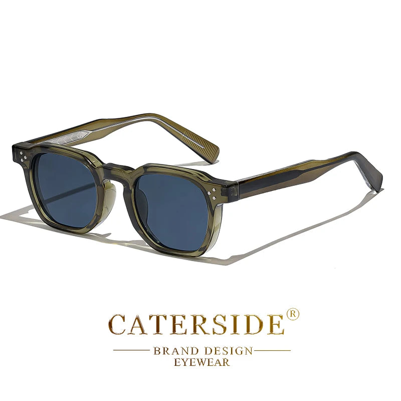 CATERSIDE Small Frame Square Sunglasses - Fashion Unisex Eyewear for Travel, Parties & Business