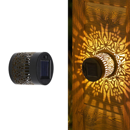 Solar Mandala Fence Lights - Decorative Garden Wall Lamps for Patio, Courtyard & Walkway Decor