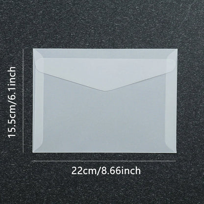 50 Pcs Blank Translucent Envelopes – for Invitations, Postcards, Gift Boxes, Wedding & Business Letters