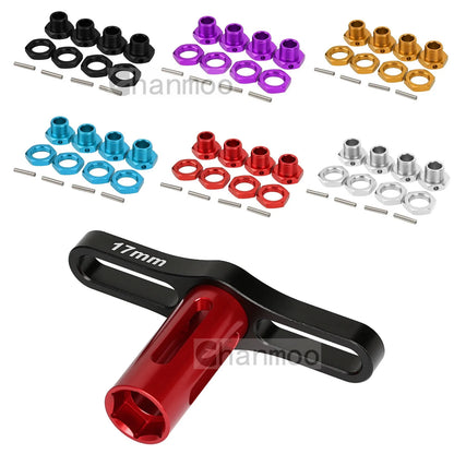 Universal 17mm Hex Nut Sleeve Wrench — Metal Coupler Tool Kit for 1/8 RC Car, Truck, Monster Truck X-Maxx & SUMMIT Parts