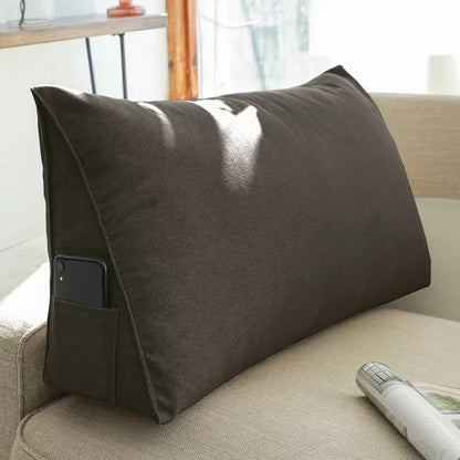 OTAUTAU Triangular Bed Backrest Cushion – Lumbar Support Lounger Pillow for Chair, Bed & Living Room Comfort Decor (KD034)