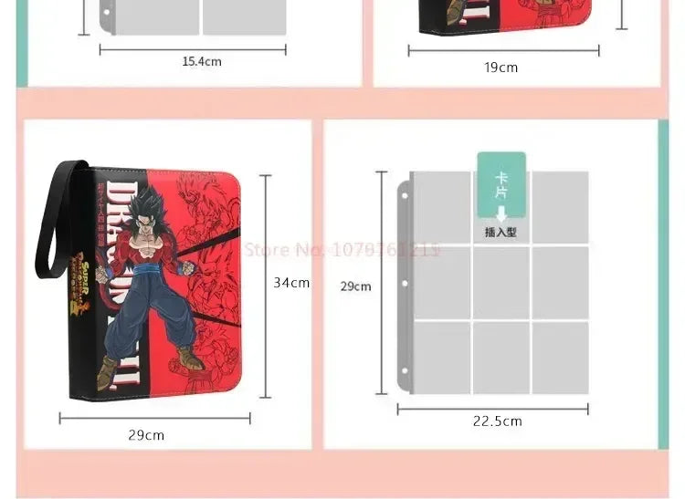 Anime Dragon Ball Card Album – 400/900pcs Storage Binder for Vegeta IV Game Cards, Kids Gift