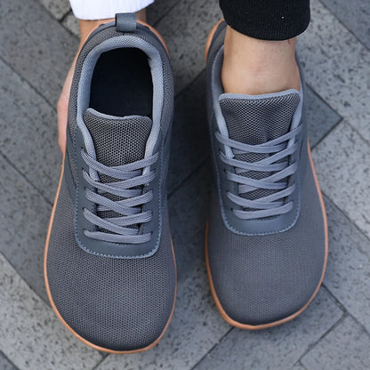 Men’s Mesh Barefoot Shoes - Wide-Toe Minimalist Lightweight Breathable Sneakers for Running, Walking, and Casual Wear