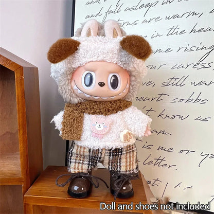 15-17cm Mini Labubu Doll Clothes — Idol V1 V2 Stylish Sports & Leisure Outfit Set | Doll Clothing Gift