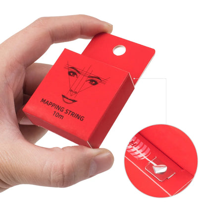 10m Pre-Inked Mapping String for Eyebrows – Microblading & PMU Marker Thread in Box for Tattoo Brow Mapping