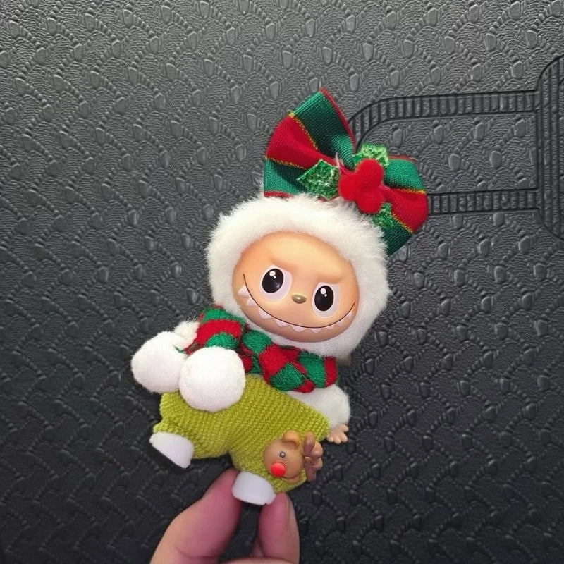 Mini Labubu 4.0 Pin – Love Clothes & Christmas Skirt Cloak Accessory for Labubu V4 Outfit