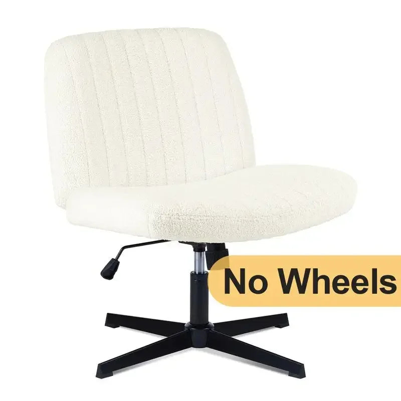 Joyfinity Plus Size Criss Cross Office Chair - Armless Swivel Modern Desk Chair for Home