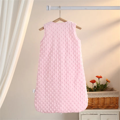 Baby Sleeping Bag - Warm Velvet Sleeveless Newborn Sleep Sack for Autumn & Winter Anti-Kick Comfort