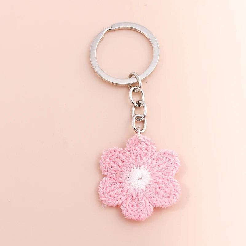 Sakura Flower Enamel Keychain - Colorful Cute Key Ring Handbag Accessory Gift for Women & Girls