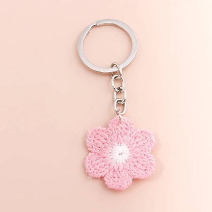 Sakura Flower Enamel Keychain - Colorful Cute Key Ring Handbag Accessory Gift for Women & Girls