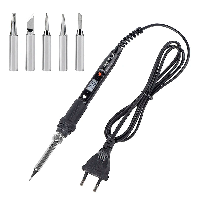 JCD 80W Electric Engraving & Soldering Pen – Wood Burning Pyrography Kit with 28 Craft Tips (908S)