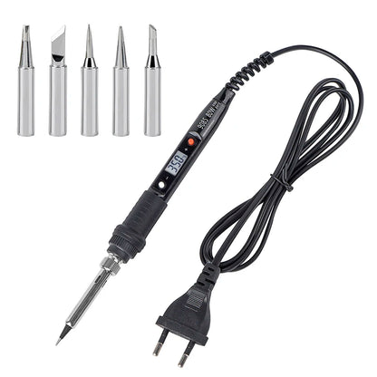 JCD 80W Electric Engraving & Soldering Pen – Wood Burning Pyrography Kit with 28 Craft Tips (908S)