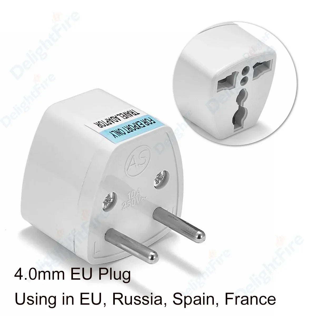 KR Plug Adapter – Multifunction Universal AU, UK, US to EU Type E/F Electrical Socket for France & Spain Travel