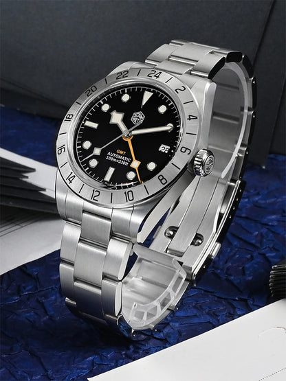 San Martin 39mm NH34 BB GMT Automatic Mechanical Sport Watch — Sapphire Luminous Waterproof 100m for Men Relogio SN0054