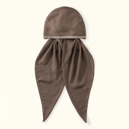 Ramadan Modal Hijab Scarf - Soft Diamond Accent Muslim Head Wrap for Women, Casual Ethnic Headscarf & Shawl
