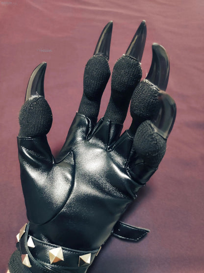 Kigurumi Furry Claw Gloves — Plush Fursuit Paws for Cosplay Unisex Handwear (Black/White/Multicolor)