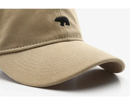 Spring Summer Polar Bear Embroidery Baseball Cap – Unisex Cotton Snapback Sun Hat