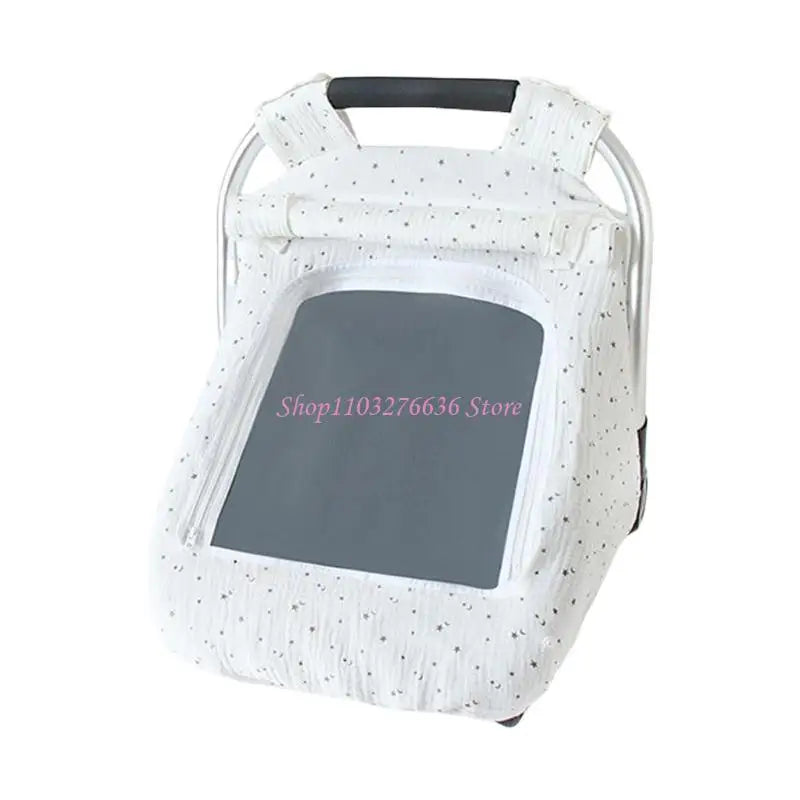 Infant Car Seat Canopy - Breathable Stroller Cover with Window Windproof Baby Sunshade for Boys and Girls
