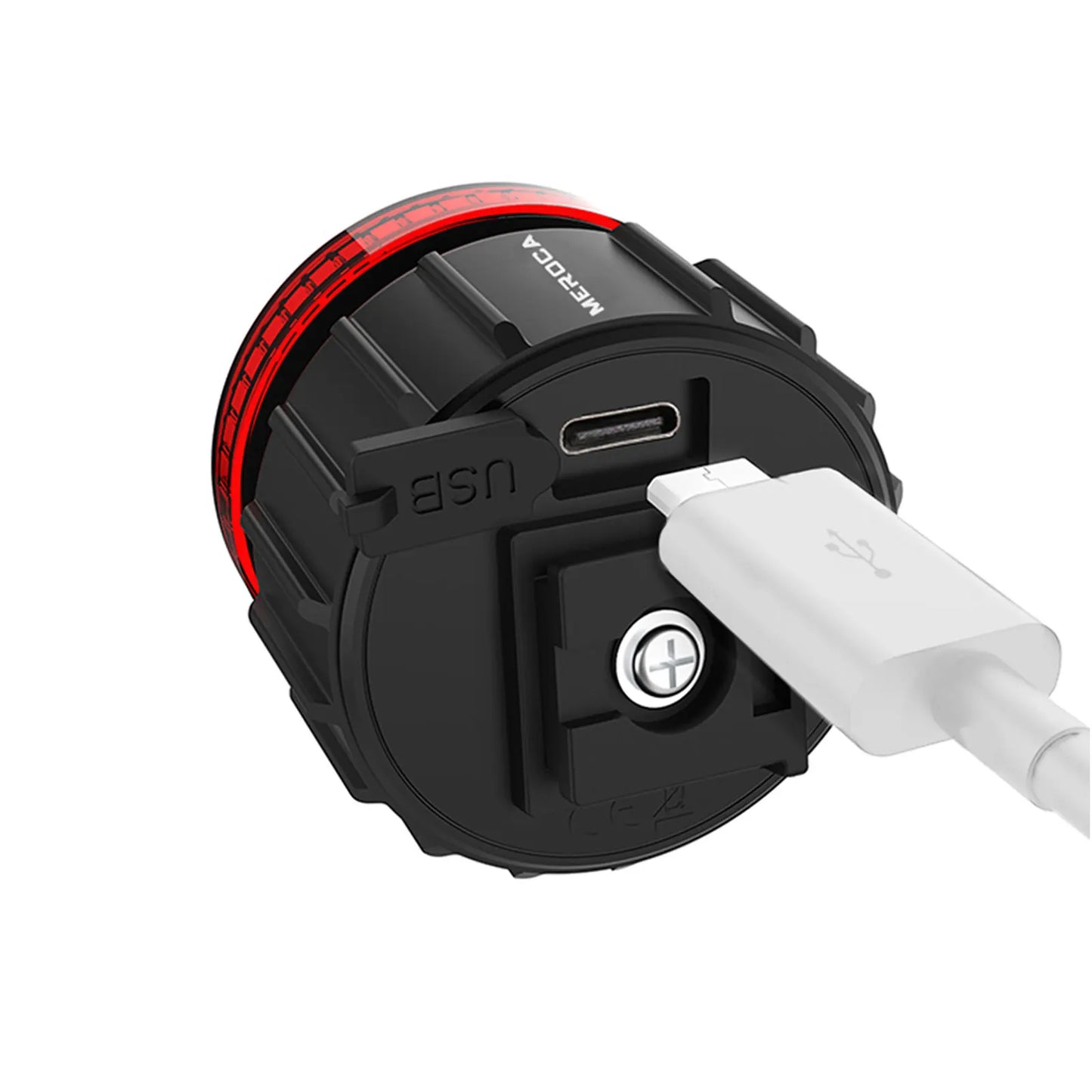 MEROCA USB Charging Bicycle Rear Light | High Visibility Multifunctional Flashing Tail Light with Brake Sensor for MTB and Road Bikes