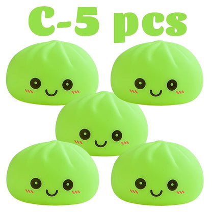 2027 Kawaii Dumpling Night Light - Cute Glowing Dumpling Steamer Desktop Ornament and Gift Decor