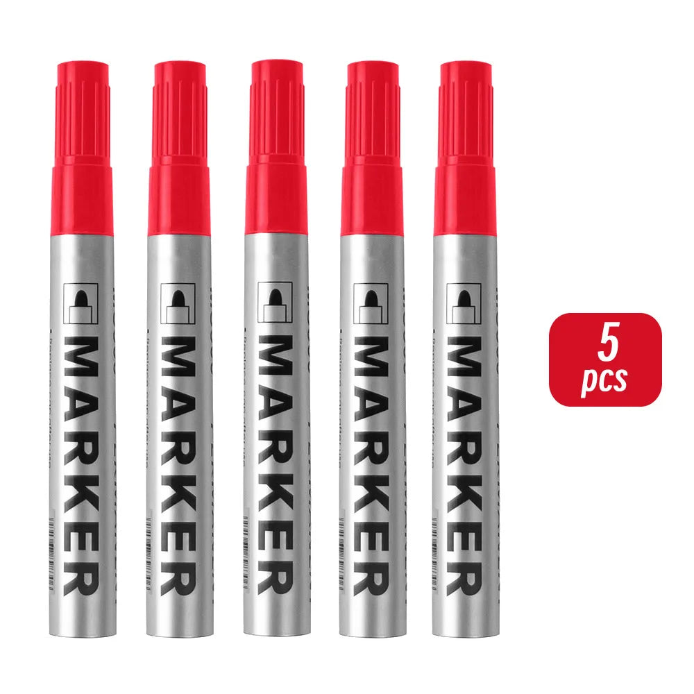 Permanent Waterproof Paint Marker Pen – Quick-Dry Black Ink for Tires, Oily Surfaces & Signature Writing Stationery Tool