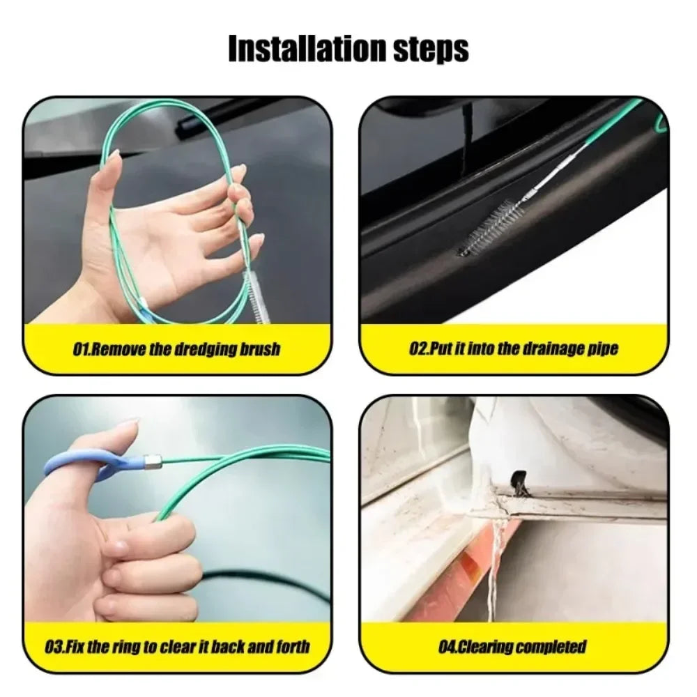 3m Flexible Car Drain Cleaning Brush | Sunroof & Skylight Drain Pipe Scrub Tool