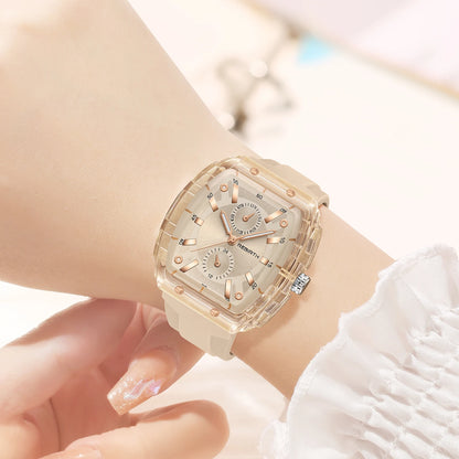 Casual College-Style Versatile Watch – Simple Artistic Design Fashion Wristwatch for Everyday Wear
