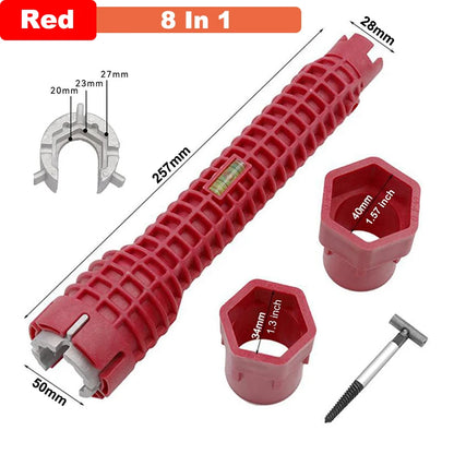 Bathroom Sink Wrench Tool – Multi-Function Plumbing Installation & Maintenance Tool for Faucet, Pipe & Angle Valve Repair
