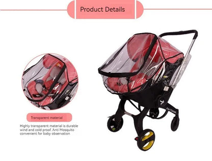 4-in-1 Baby Stroller Safety Seat — Multifunctional Children’s Stroller with Rain & Windproof Cover