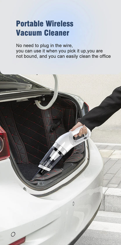 Handheld Rechargeable Vacuum Cleaner – Portable Wireless Dual-Purpose Car & Home Dust Catcher 10000PA