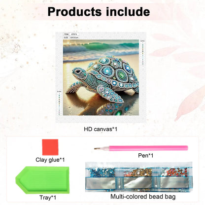 Turtle Diamond Art Kit - Special Shape Gemstone Painting Craft for Beginners Adults Home Wall Decor Gift