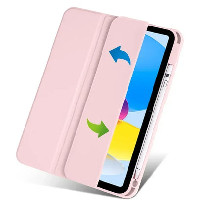 Clear Acrylic iPad Case with Pen Holder - Trifold Hard Back Cover for iPad 10th Gen, Air 11 & Compatible Models