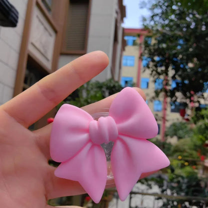 Cute Macaron Color Bow-Knot Smart Tok – Universal Phone Holder, Korean Style Grip Stand, Lazy Bracket for Smartphones